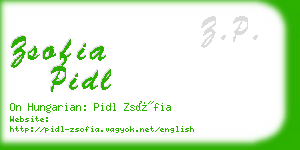 zsofia pidl business card